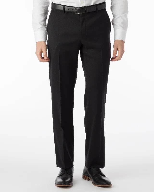 Ballin Pants - Soho Super 120's Gabardine - Black Refined Men's European