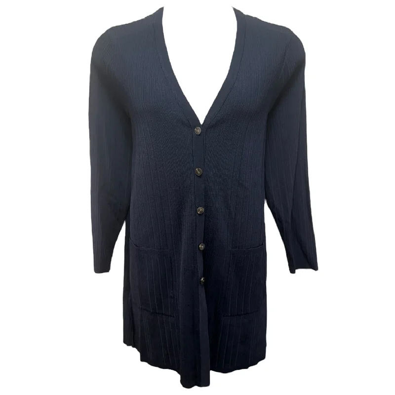 Sweater Cardigan By Chicos In Navy, Size: Xl Dynamic Men's High