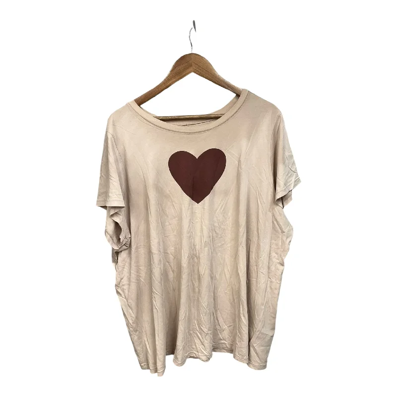 Top Short Sleeve By Torrid In Tan, Size: 3x Adventure