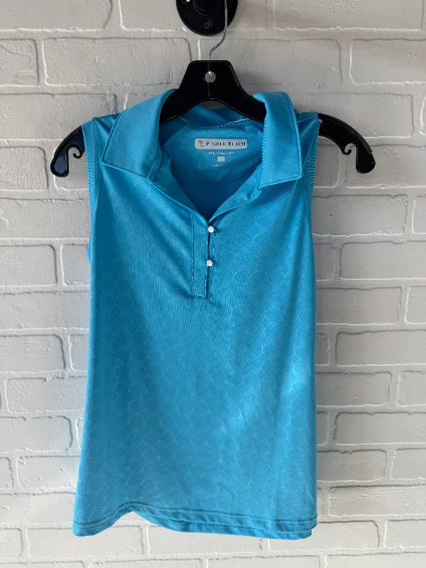 Athletic Top Short Sleeve By Pebble Beach In Aqua, Size: M Modern Men's 