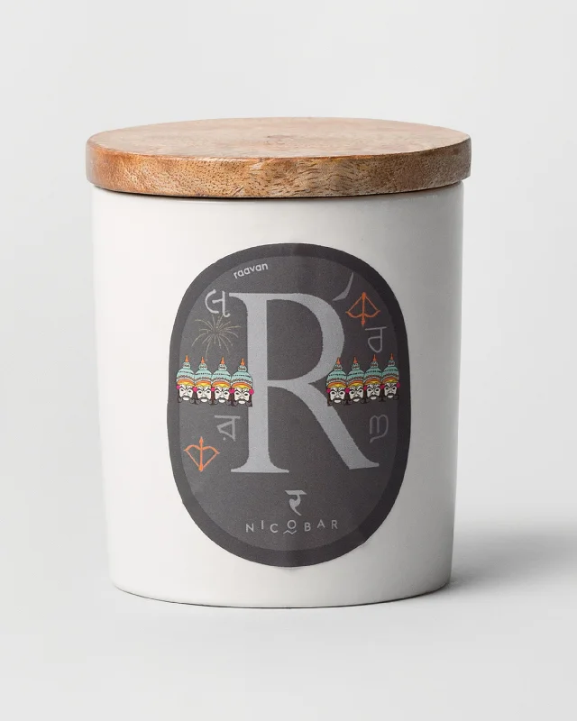 Alphabet R Candle Modern Men's Geometric