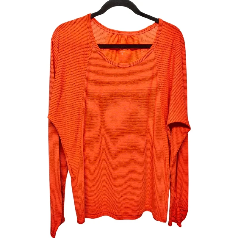 Athletic Top Long Sleeve Crewneck By Athleta In Orange, Size: M Sophisticated Men's French