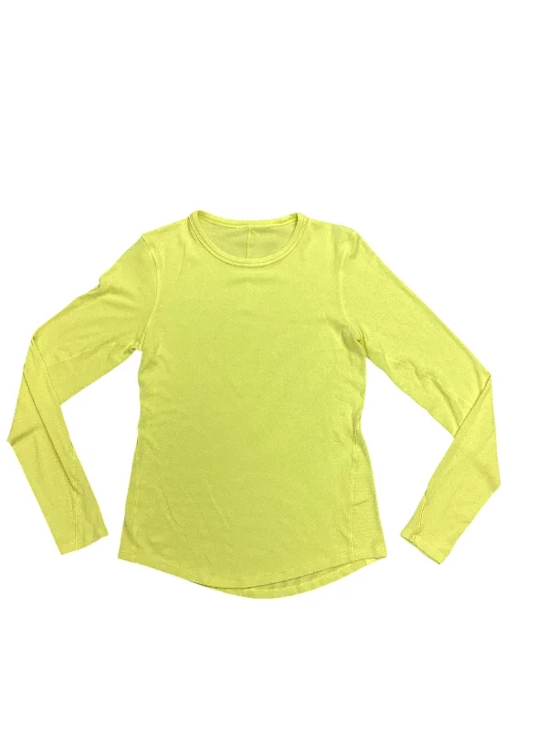 Athletic Top Long Sleeve Crewneck By Lululemon In Yellow, Size: 6 Dynamic Men's High