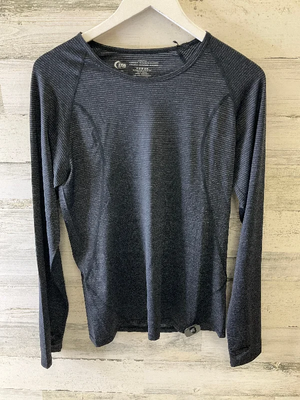 Athletic Top Long Sleeve Crewneck By Zyia In Grey, Size: Xl Unique Men's Upcycled