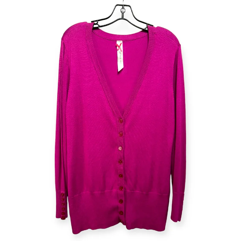 Sweater Cardigan By Zhenzi In Pink, Size: S Artistic Men's Avant