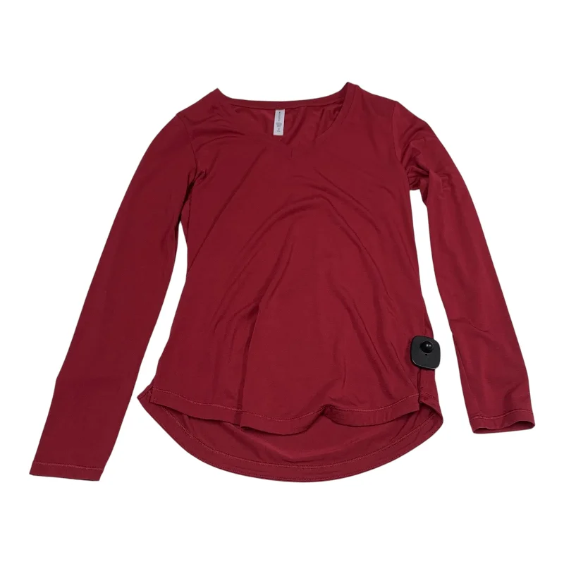 Athletic Top Long Sleeve Crewneck By Athleta In Red, Size: Xs Organic