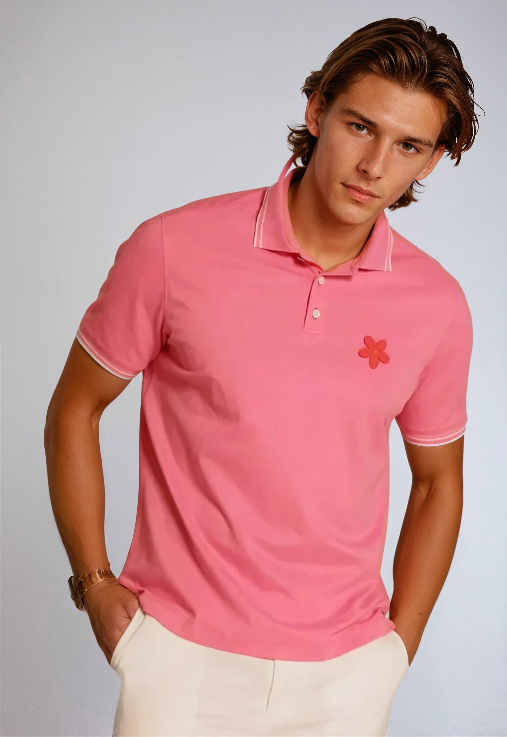 Happy Polo Shirt - Sunrise Classic Men's Pin