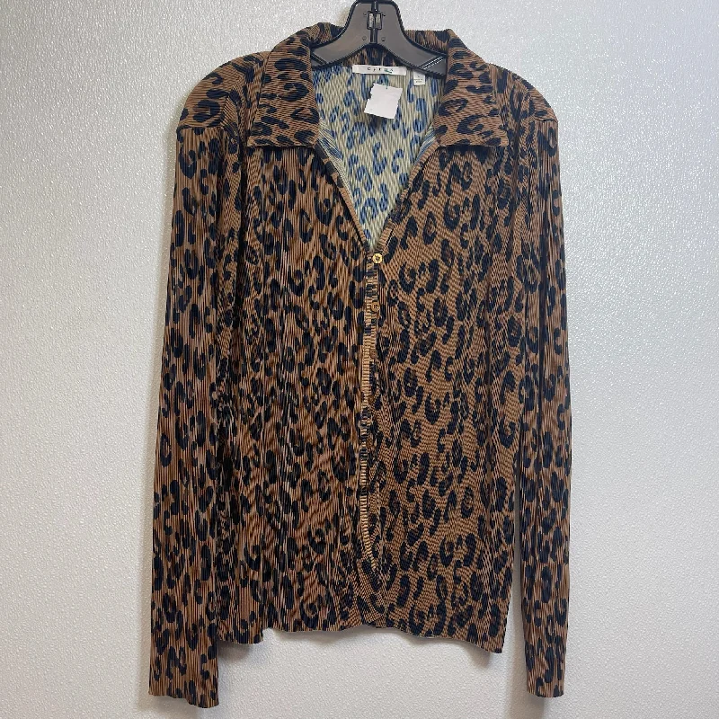 Top Long Sleeve By Cyrus Knits In Animal Print, Size: L Unique Men's Patch