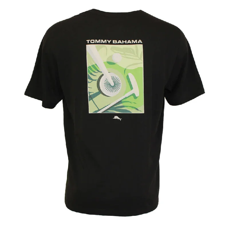 Tommy Bahama Palm Greens Tee T-Shirt - Black Minimalist Men's Casual 