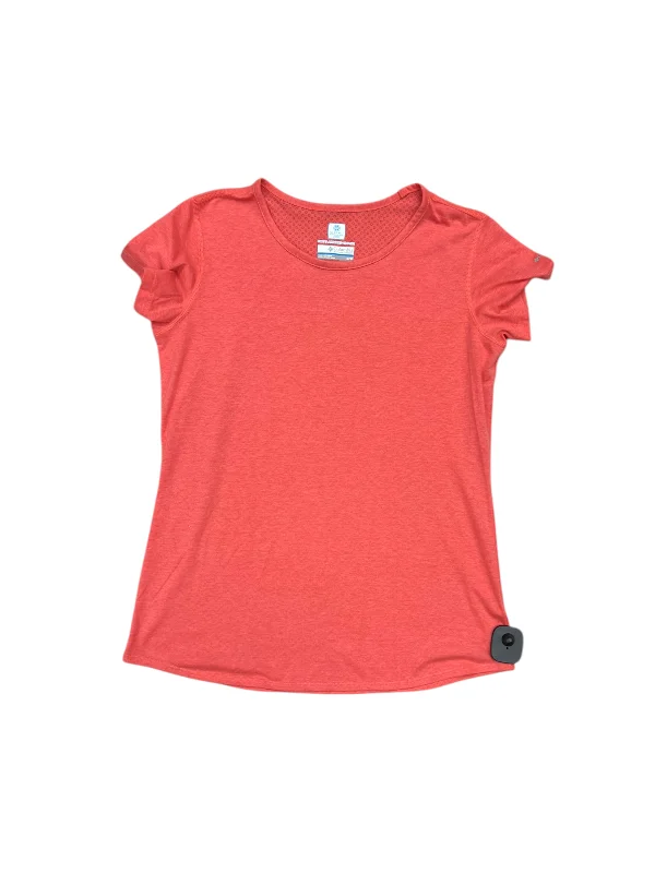 Athletic Top Short Sleeve By Columbia In Coral, Size: M Tailored