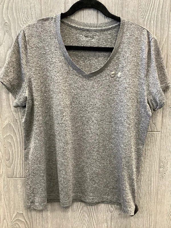 Athletic Top Short Sleeve By Under Armour In Grey, Size: Xl Trendy Men's Scandinavian