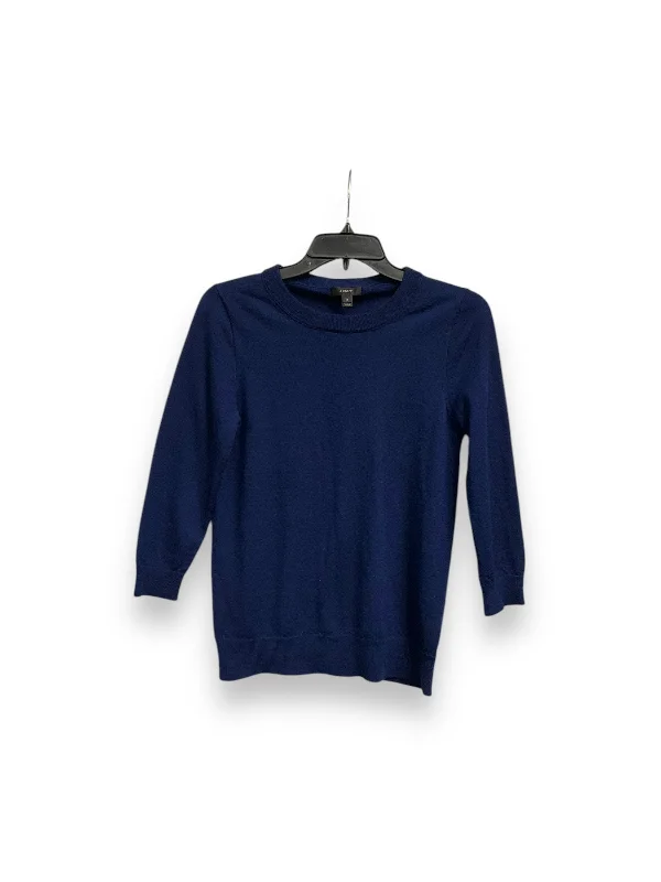 Top 3/4 Sleeve Basic By J. Crew In Blue, Size: M Organic