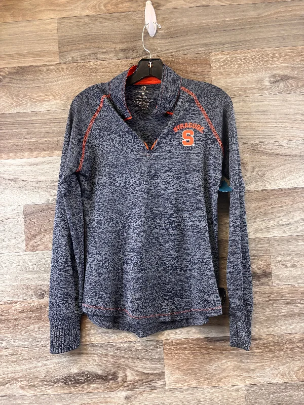 Athletic Top Long Sleeve Collar By Colosseum In Grey & Orange, Size: S Traditional Men's Country