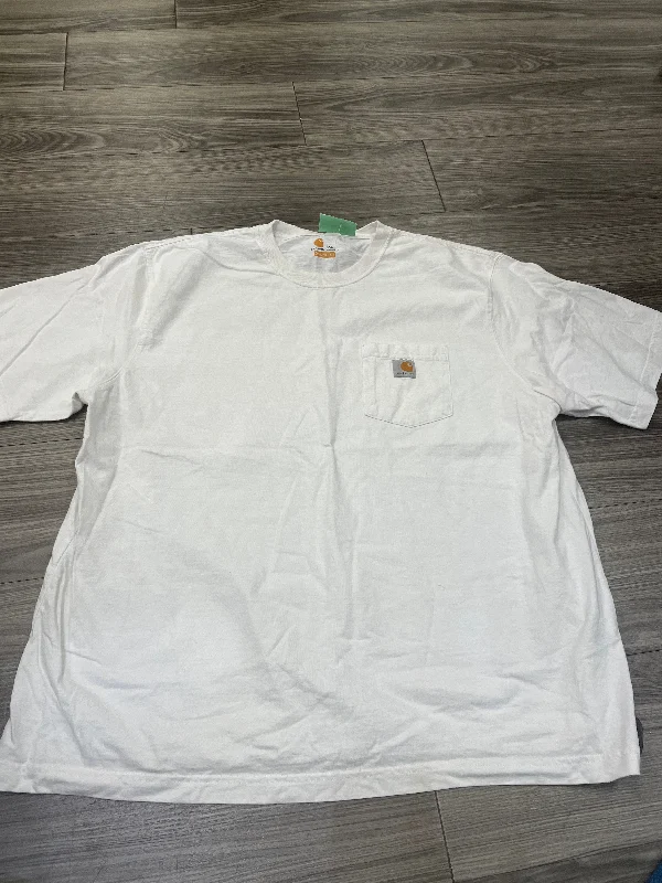 Top Short Sleeve By Carhartt In White, Size: 2x Practical Men's Quick