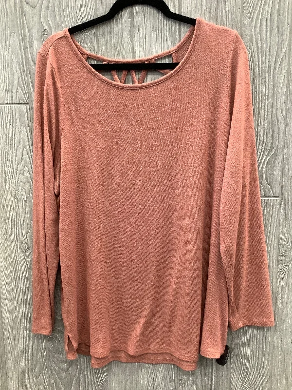 Top Long Sleeve By Maurices In Coral, Size: 1x Elegant Men's Cashmere