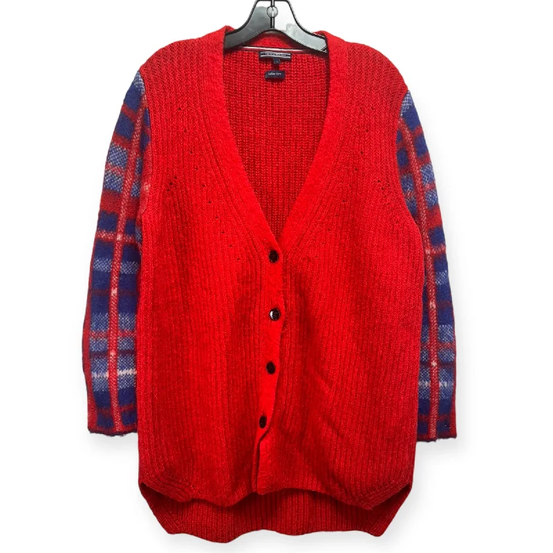 Sweater Cardigan By Tommy Hilfiger In Red, Size: S Laid