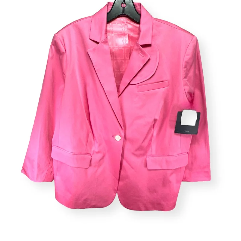 Blazer By Liz Claiborne In Pink, Size: 14 Sporty Men's Athleisure 