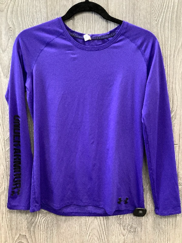 Athletic Top Long Sleeve Collar By Under Armour In Purple, Size: Xl Earthy Men's Hemp