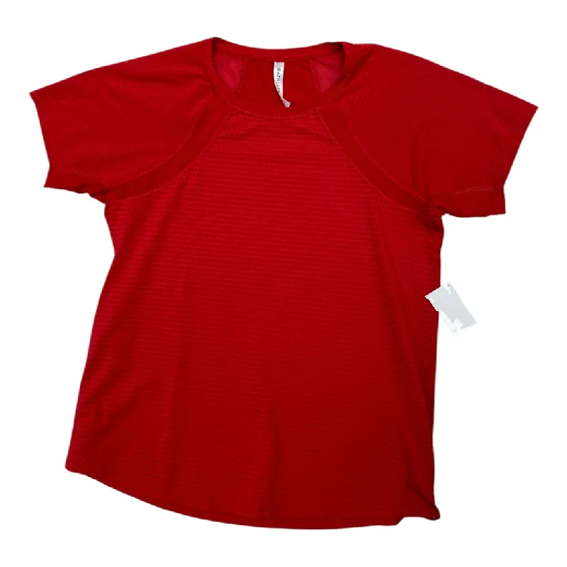 Athletic Top Short Sleeve By Athleta In Red, Size: Xs Practical Men's Multi