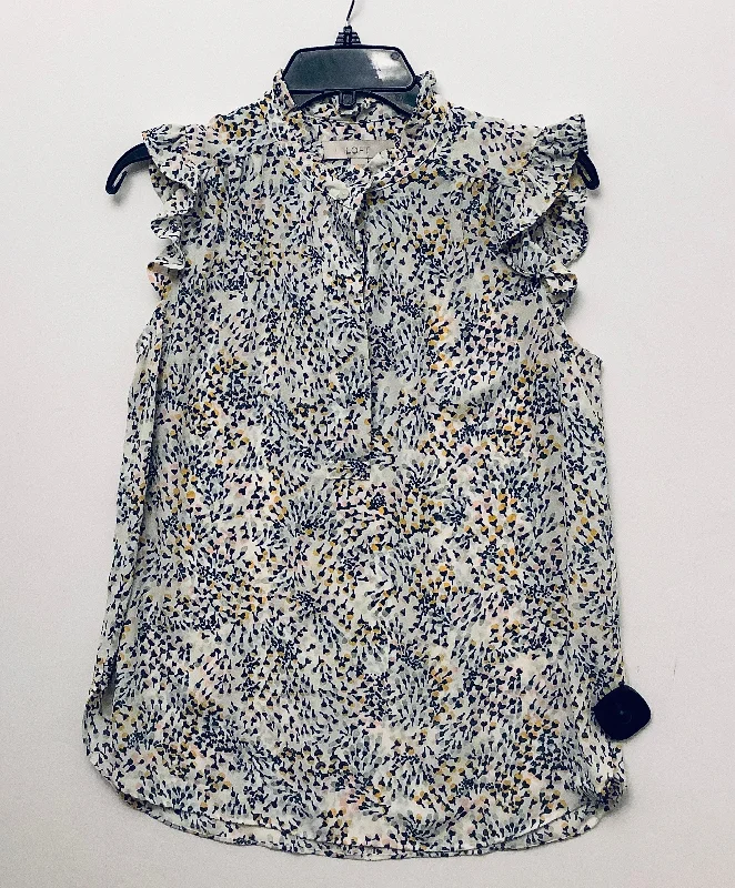 Top Short Sleeve By Loft In Floral Print, Size: S Edgy Men's Punk