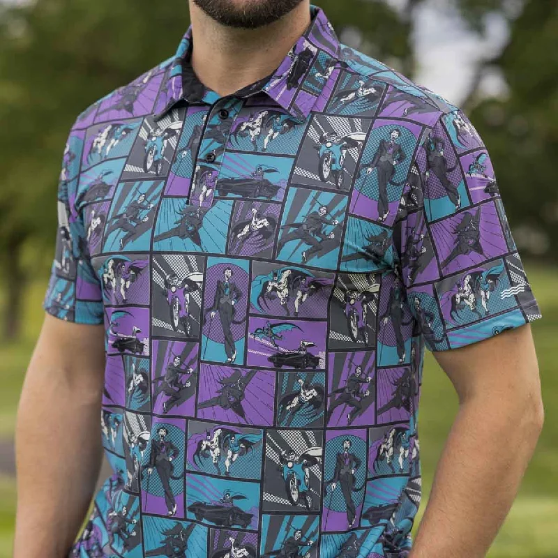 Batman™ 85th Anniversary "Funny Papers" – All-Day Polo Sleek Men's Metallic