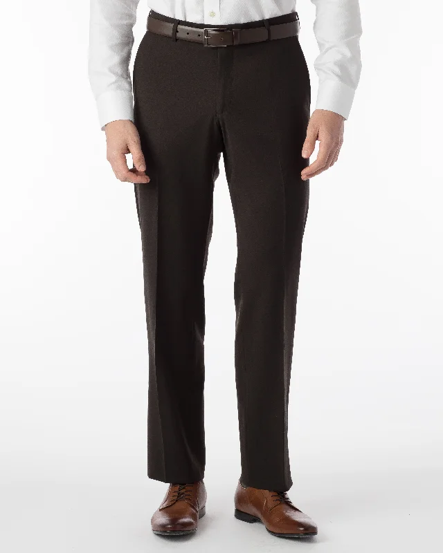 Ballin Pants - Soho Super 120's Gabardine - Brown Elegant Men's Formal 