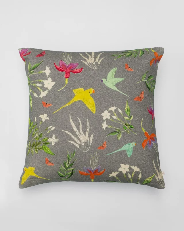 Botanical Cushion Cover - Grey Relaxed Men's Australian 