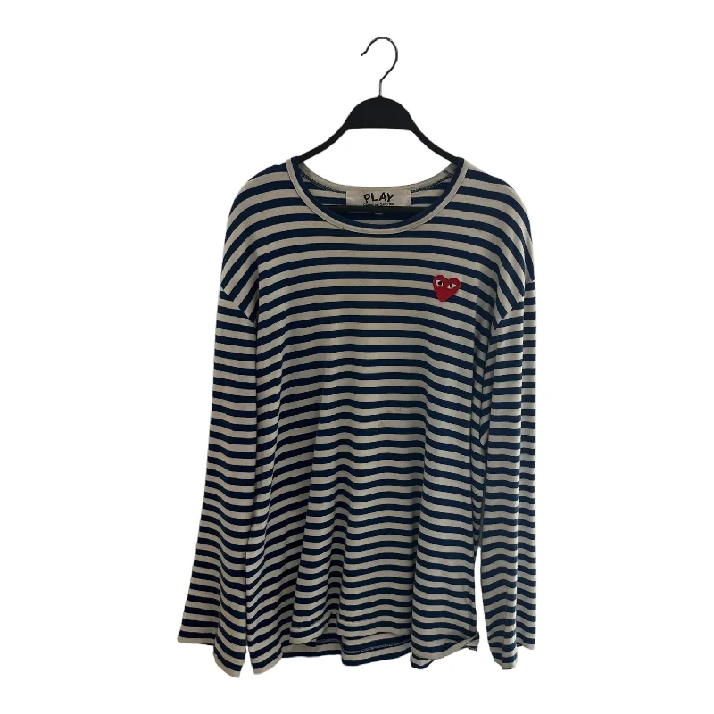 COMME des GARCONS/LS T-Shirt/XXL/Cotton/NVY/Stripe/Stripe Play Longsleeve Athletic Men's High