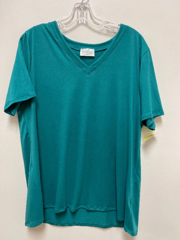 Top Short Sleeve By Clothes Mentor In Teal, Size: 2x Cool Men's Distressed