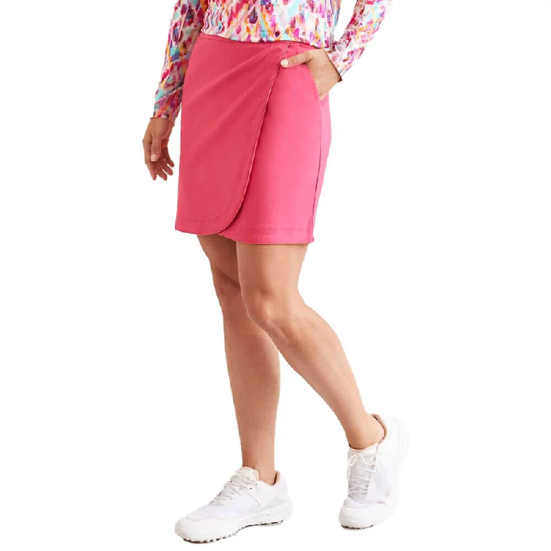 Tribal 18-Inch Pull On Faux Wrap Skort - Raspberry Practical Men's Multi