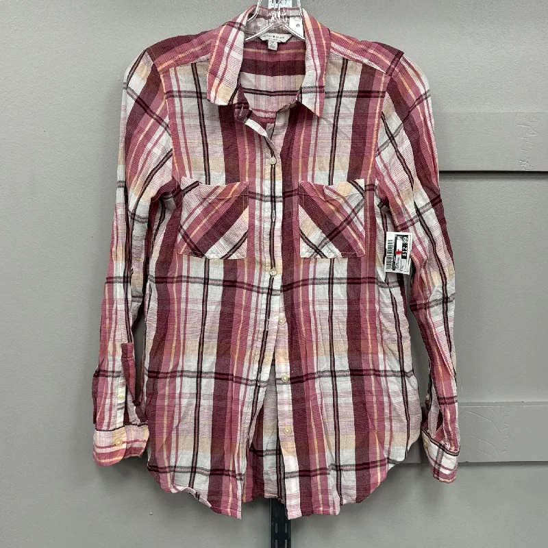 Top Long Sleeve By Lucky Brand In Plaid Pattern, Size: S Cozy Men's Winter