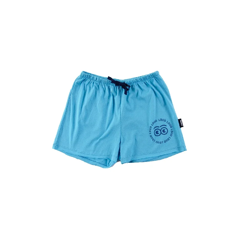 Loud Apparel Cyan Blue/Blue Print Shorts Artistic Men's Hand