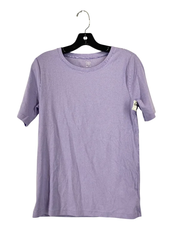 Top Short Sleeve Basic By Gap In Purple, Size: L Elegant Men's Cashmere