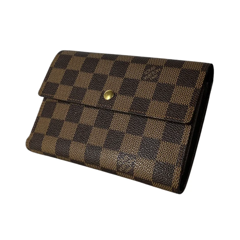 LOUIS VUITTON/Long Wallet/Brown/N61202/PORTETRESOR ETUI PAPIER_DAMIER EBENE/N61202 Minimalist Men's Casual 