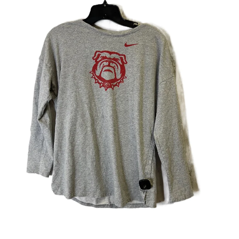 Athletic Top Long Sleeve Crewneck By Nike Apparel In Grey, Size: L Dynamic Men's High