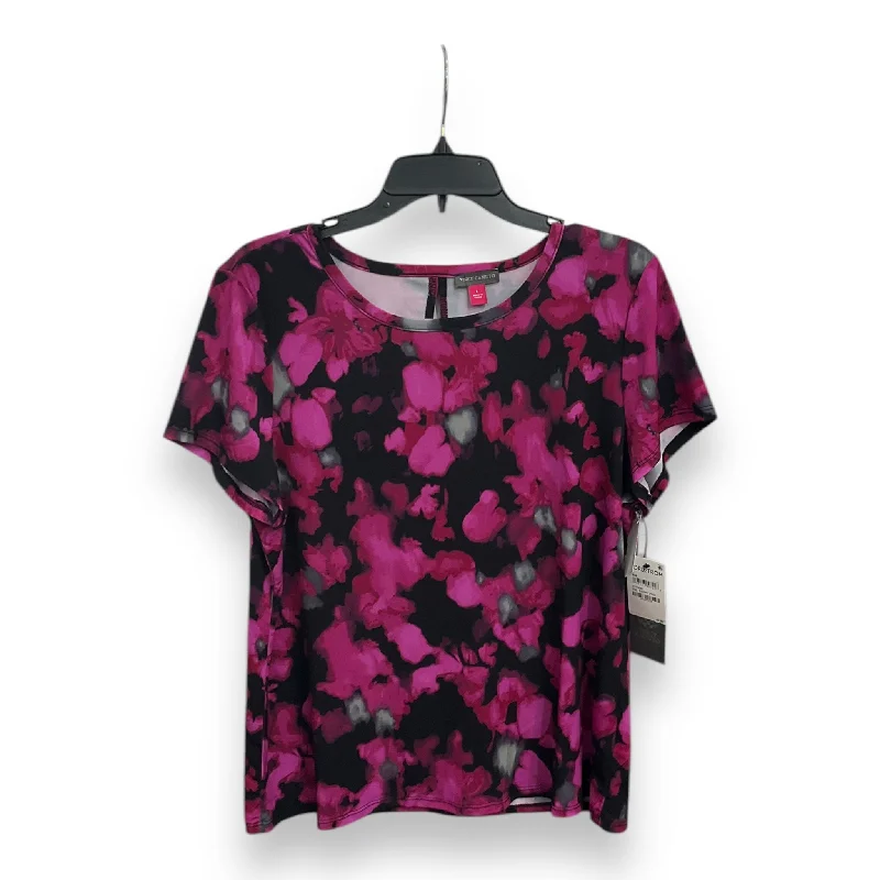 Top Short Sleeve By Vince Camuto In Black & Pink, Size: L Bold Men's Statement