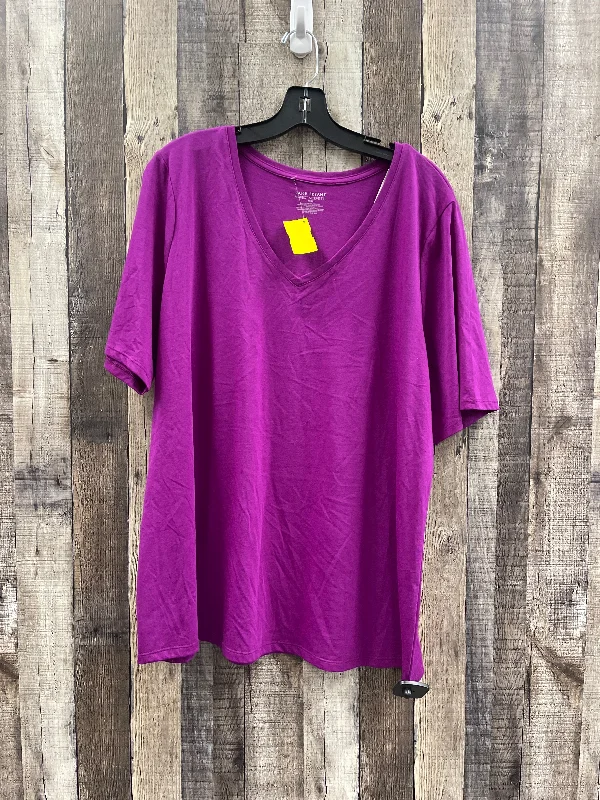 Top Short Sleeve By Lane Bryant In Purple, Size: 1x Luxurious Men's High