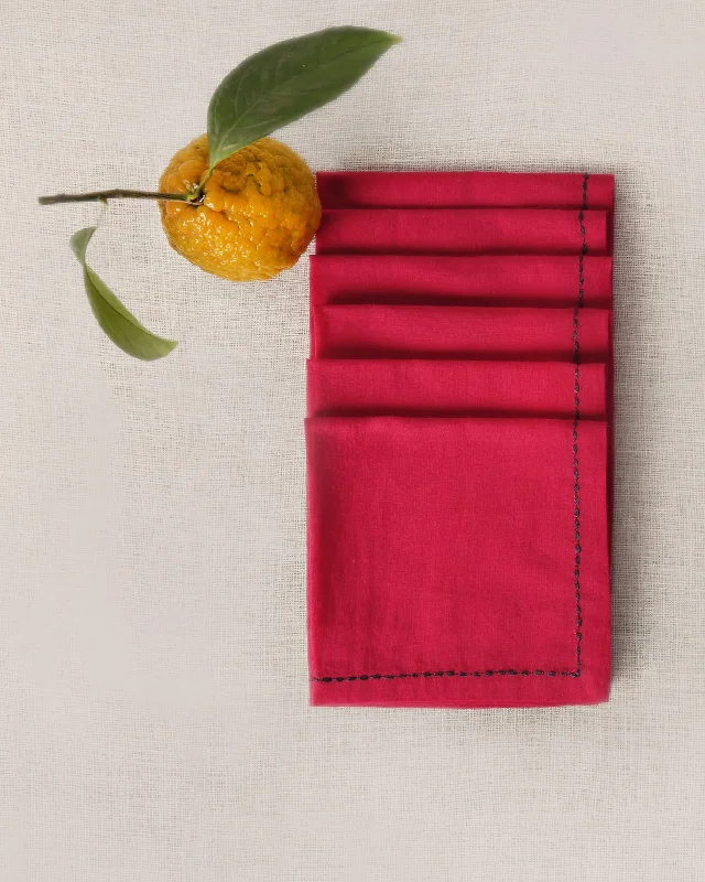 Verandah Cocktail Napkins (Set of 6) - Fuchsia Casual Men's Short