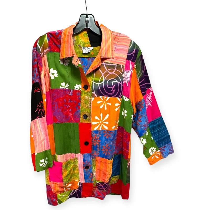 Top Long Sleeve By Go Fish In Multi-colored, Size: M Masculine Men's 