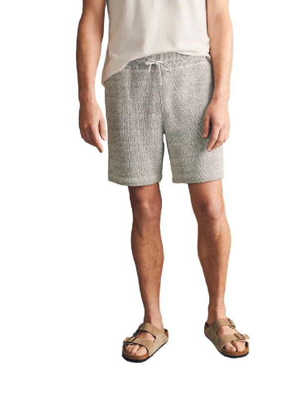 Faherty Whitewater Sweatshort in Grey Shell Loop Masculine Men's 