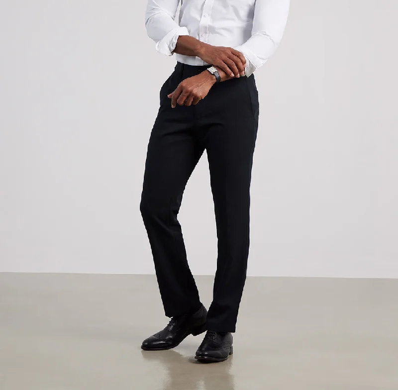 Gramercy Pants Regular Fit - Asphalt Black British Gentleman Style