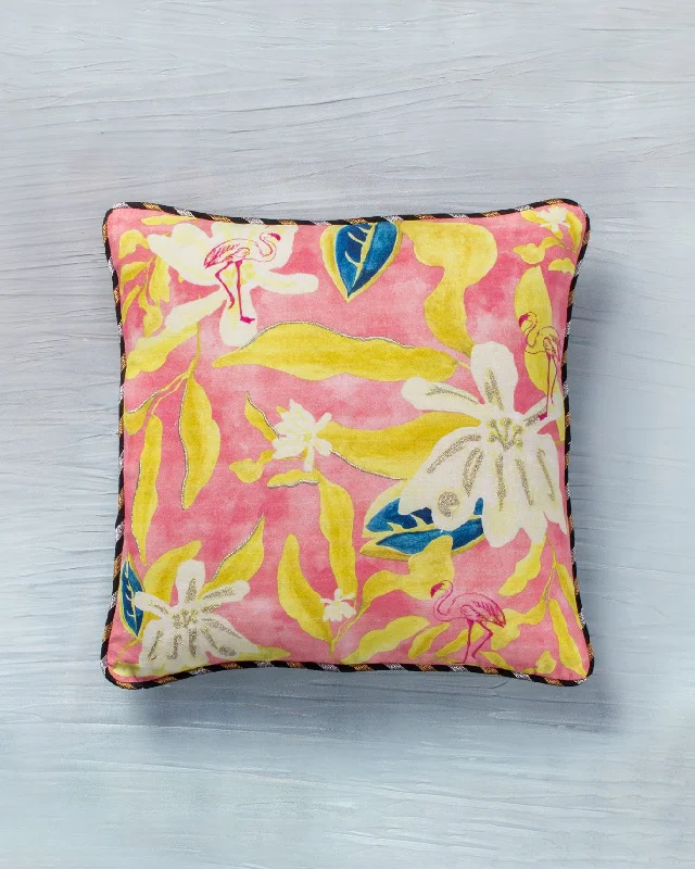 Seagrass Cushion Cover - Pink Laid