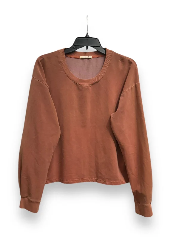 Top Long Sleeve Basic By Marine Layer In Orange, Size: Xl Polished Men's Satin