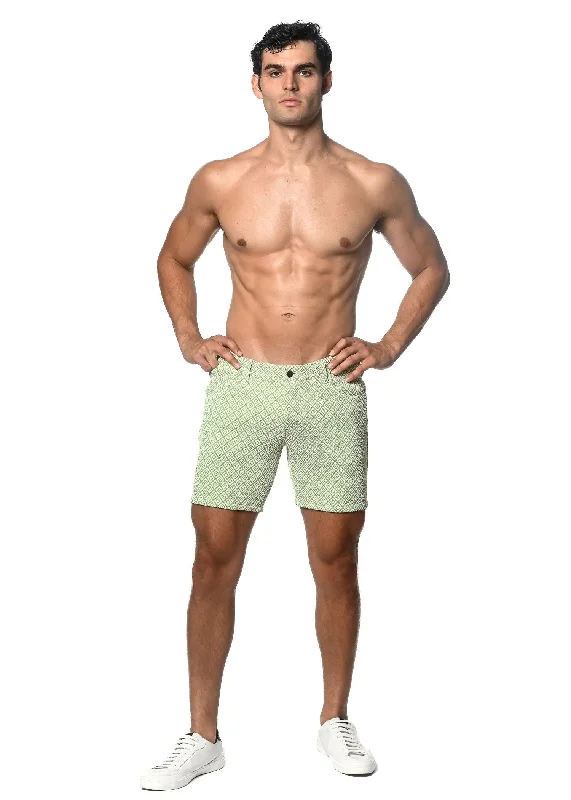 JACQUARD PRINTED STRETCH KNIT SHORT Athletic Men's High