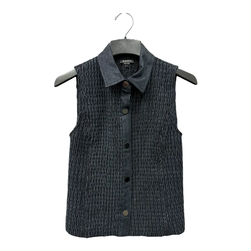 Vest Other By Worth Ny In Blue, Size: S Elegant Men's Cashmere