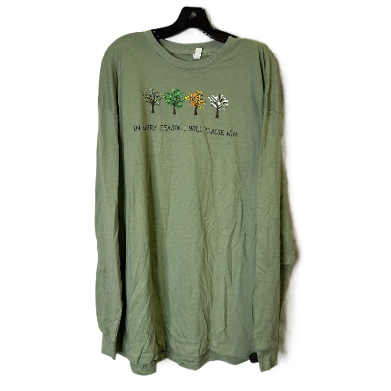 Top Long Sleeve Basic By Clothes Mentor In Green, Size: 2x Athletic Men's High