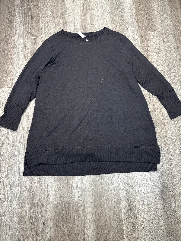 Athletic Top Long Sleeve Crewneck By Ideology In Black, Size: Xl Earthy Men's Sustainable 