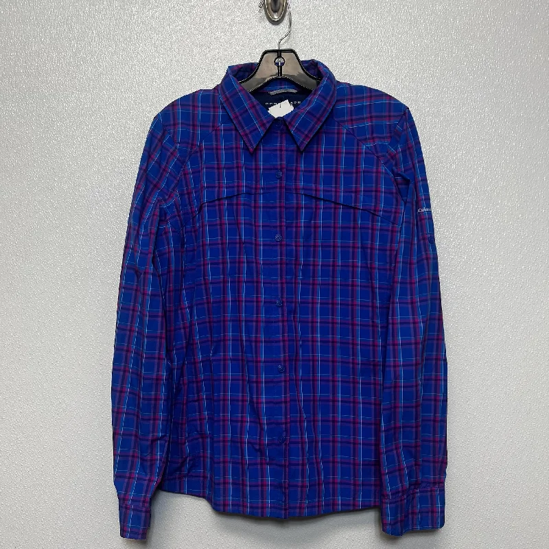 Top Long Sleeve By Columbia In Plaid, Size: Xl Monochromatic Office Style