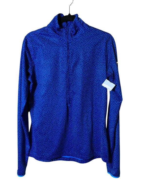 Athletic Top Long Sleeve Collar By Nike In Polkadot Pattern, Size: L Casual Men's Loose