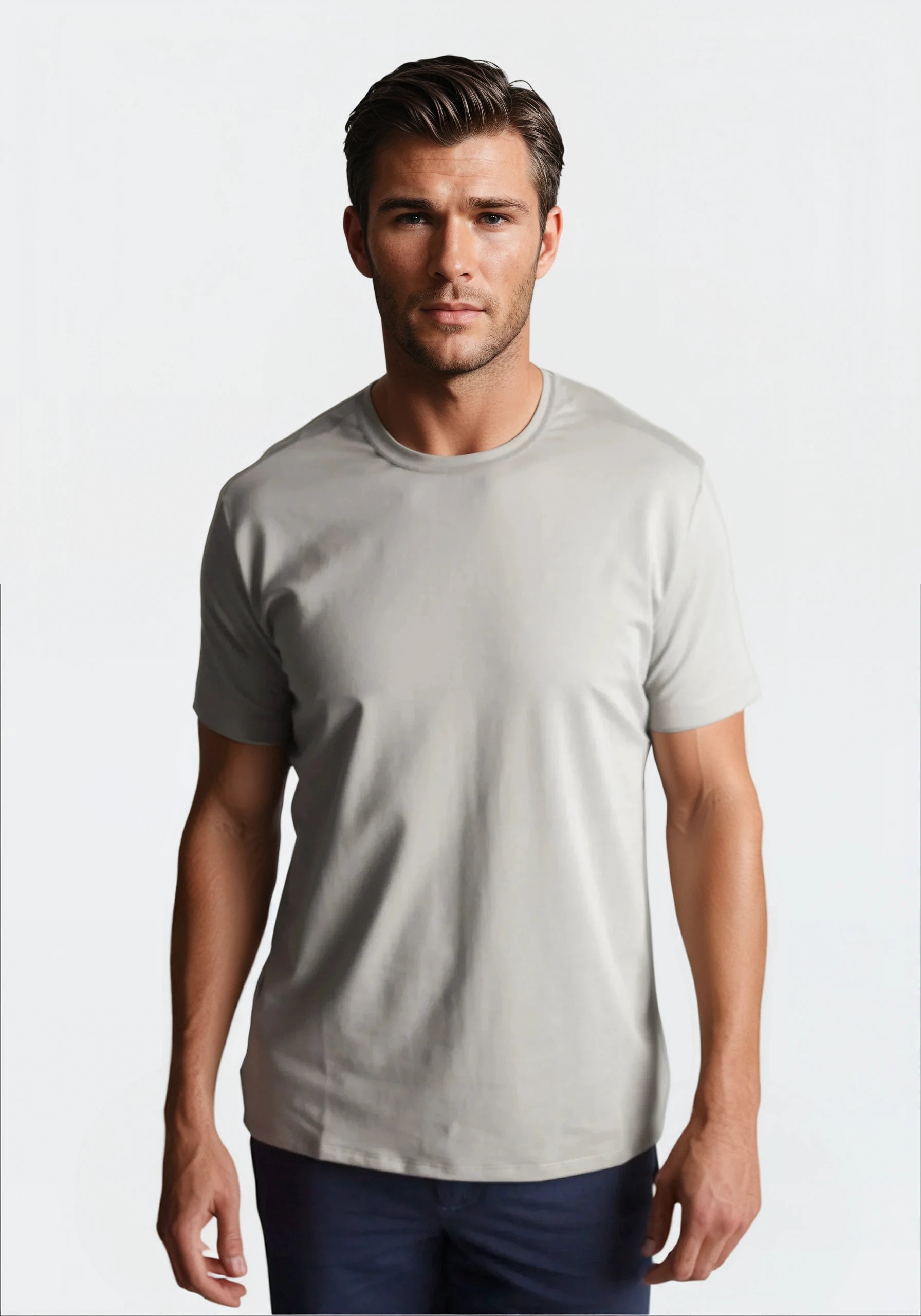 Buki + CINQO Crew Neck T-Shirt Vetiver Youthful Men's Pop